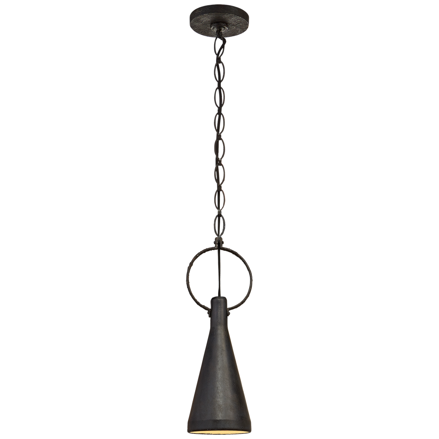Limoges Small Pendant in Natural Rust with Aged Iron Shade
