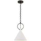 Limoges Medium Pendant in Natural Rust with Plaster White Shade