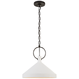 Limoges Large Pendant in Natural Rust with Plaster White Shade