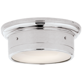 Siena Small Flush Mount in Chrome with White Glass