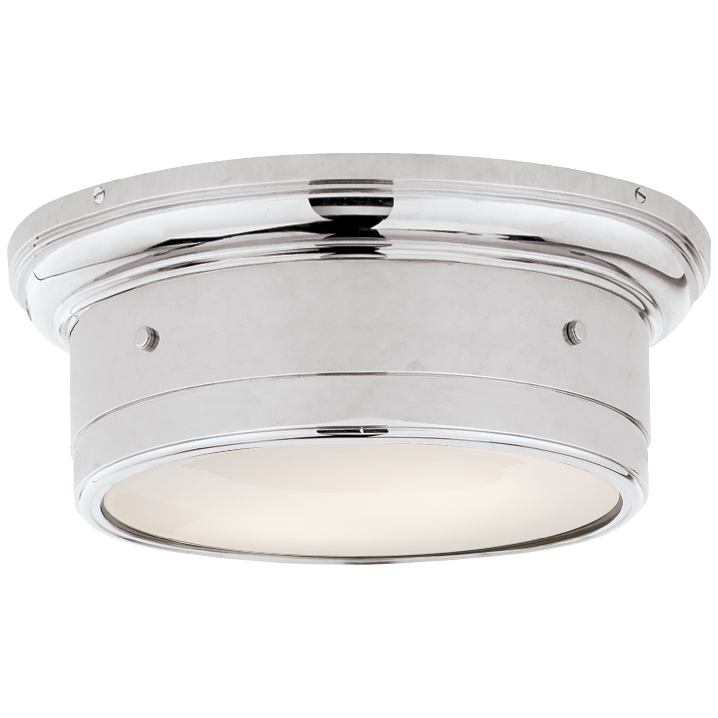 Load image into Gallery viewer, Siena Small Flush Mount in Chrome with White Glass
