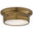 Hand-Rubbed Antique Brass With White Glass