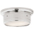 Polished Nickel With White Glass
