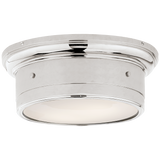 Siena Small Flush Mount in Polished Nickel with White Glass