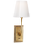 Hand-Rubbed Antique Brass With Crystal Backplate And White Glass Shade