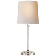 Bryant Large Table Lamp in Polished Nickel with Natural Paper Shade