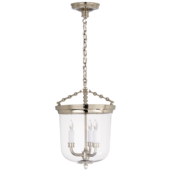 Merchant Lantern in Polished Nickel with Clear Glass