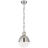 Polished Nickel With White Glass
