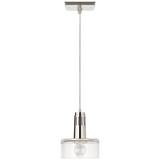 Iris Single Pendant in Polished Nickel with Clear Glass