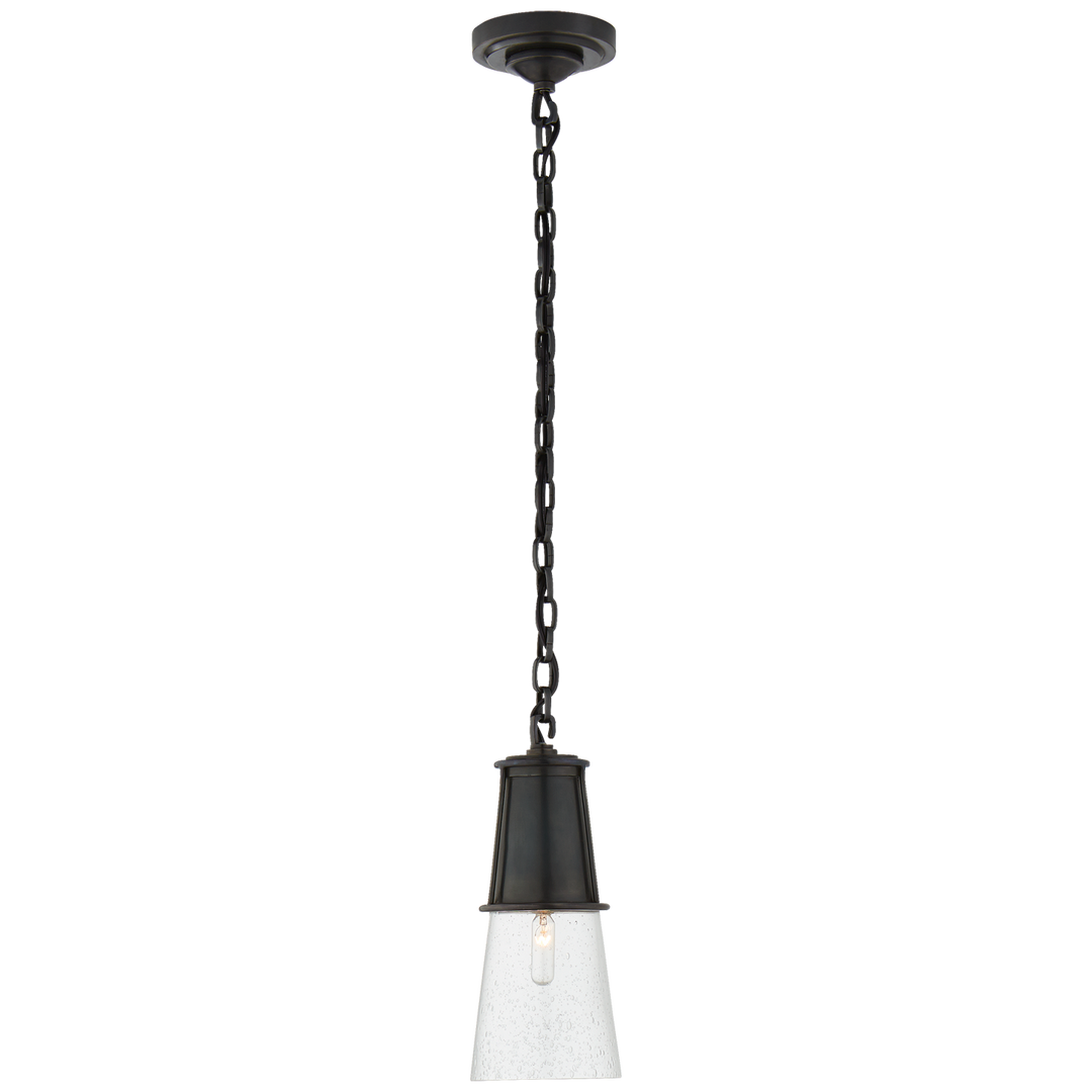 Robinson Small Pendant in Bronze with Seeded Glass