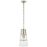 Robinson Medium Pendant in Polished Nickel with Clear Glass