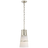 Polished Nickel With White Glass