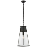 Robinson Large Pendant in Bronze with Clear Glass