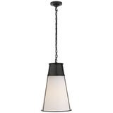Robinson Large Pendant in Bronze with White Glass