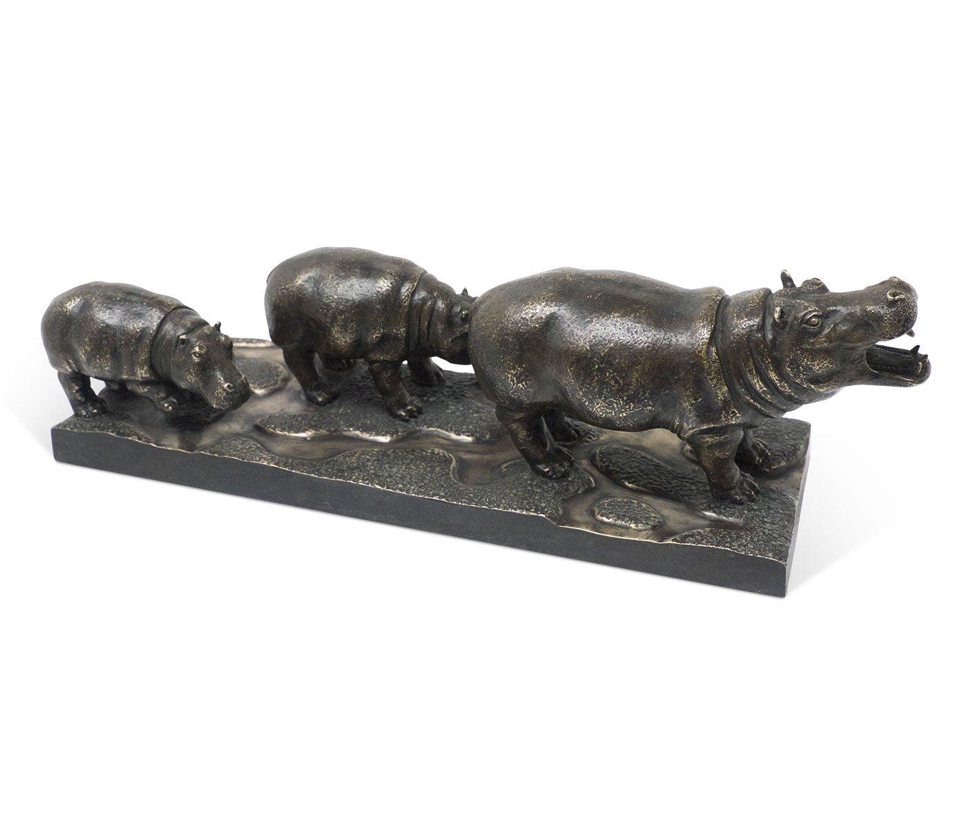 Ladda upp bild till gallerivisning, Hippopotamus Family Sculpture
