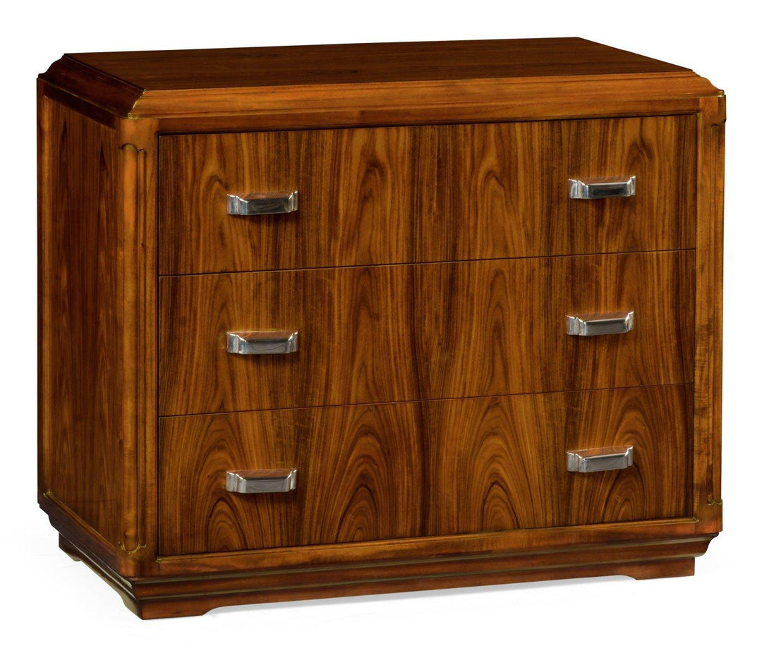 Bedside Chest of Drawers Modern High Luster Santos Rosewood