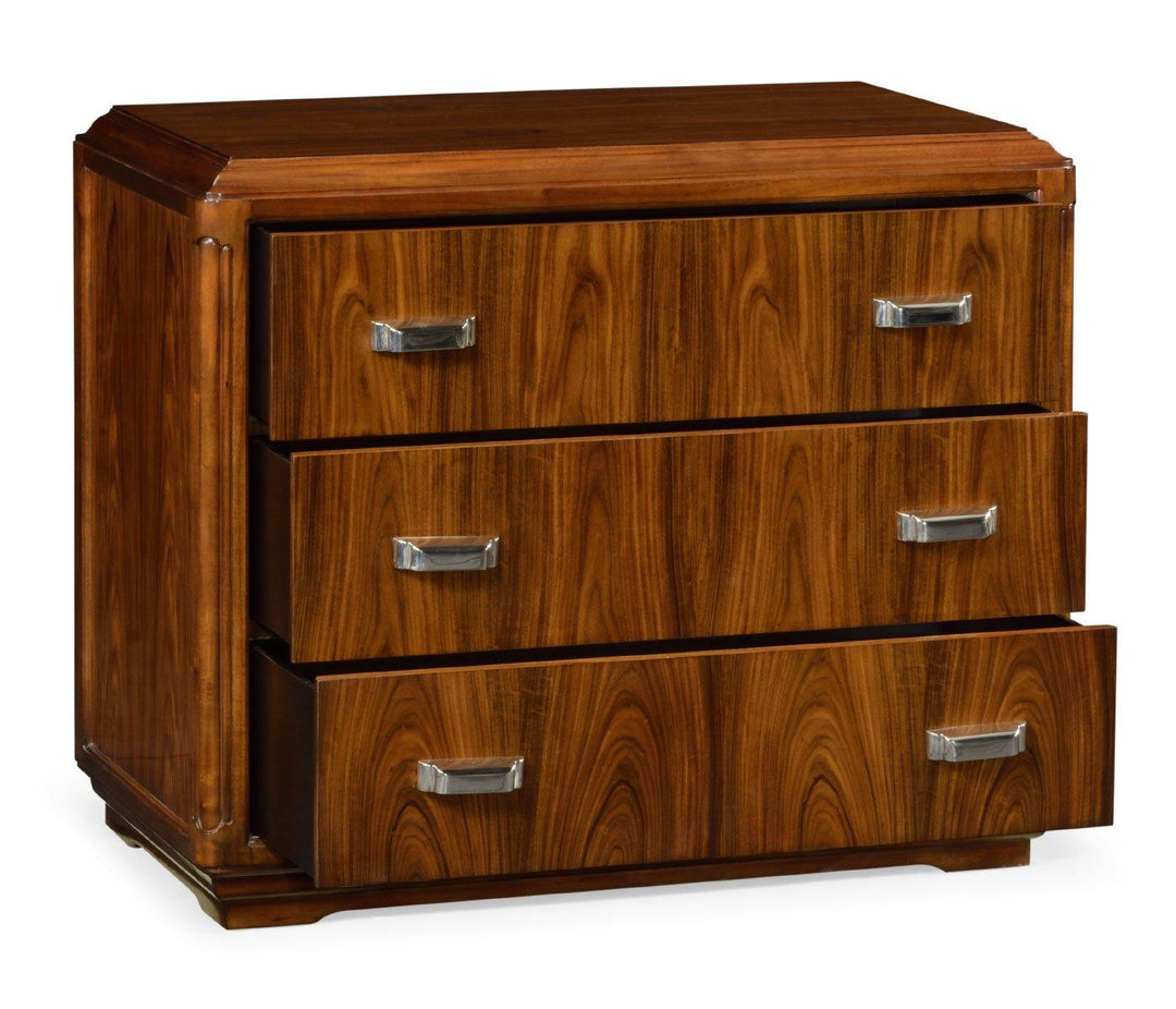 Bedside Chest of Drawers Modern High Luster Santos Rosewood