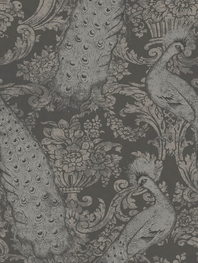 Cole and Son Tapet Byron Charcoal & Silver