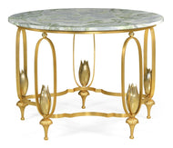 Centre Table Contemporary with Green Marble Top