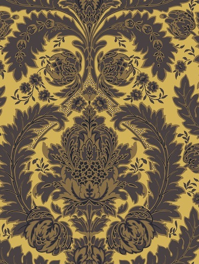 Cole and Son Tapet Coleridge Yellow & Charcoal