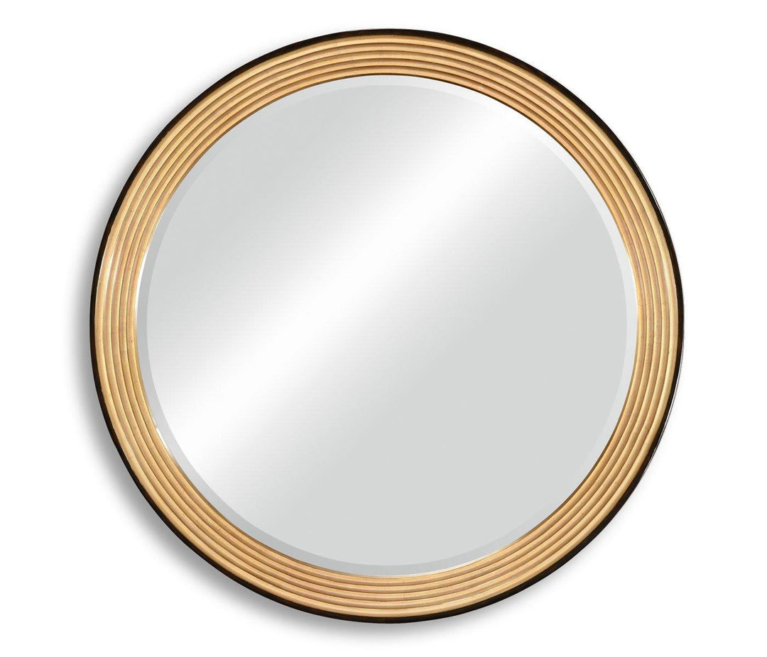 Modernist pyöreä peili - kultainen lehti