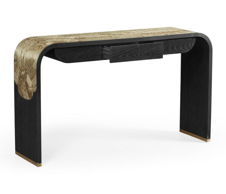 Curved Console Table Chinoiserie Style