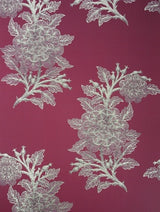 Osborne and Little Tapet Ajouré Cranberry Pale Gilver