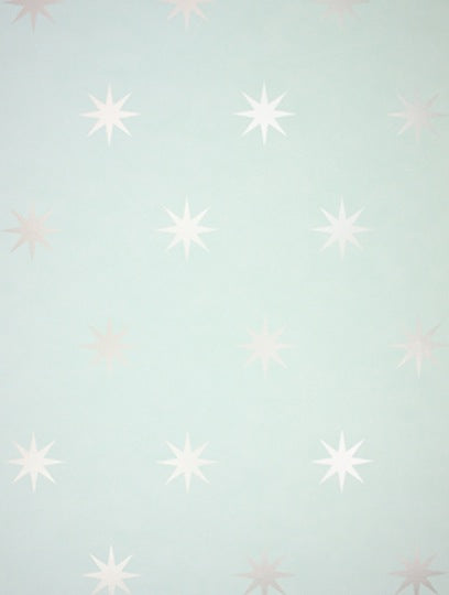 Osborne and Little Tapet Coronata Star Gilver Aqua