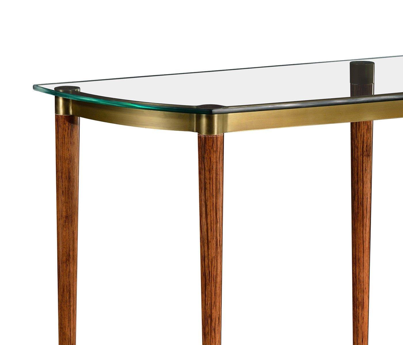Load image into Gallery viewer, Console Table with Glass Top Italian 1950s
