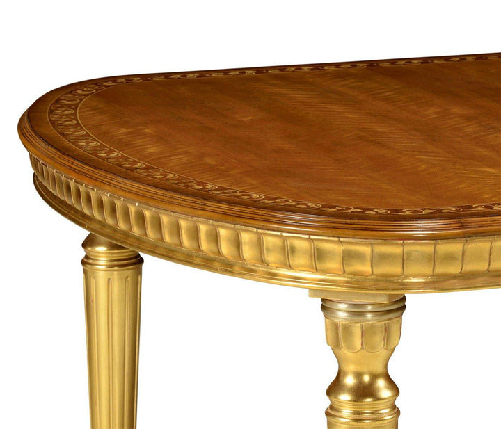 Dining Table Louis XV with Gilded Base
