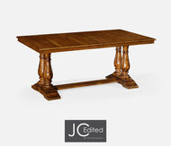 Extending Refectory Dining Table Rustic - Country Walnut