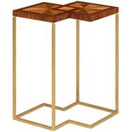 Side Table Double Diamond Bookmatched