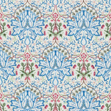 Morris and Co Tyg Artichoke Embroidery Peacock Cream