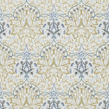 Morris and Co Tyg Artichoke Embroidery Soft Gold Cream