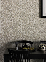 Osborne and Little Tapet Colleoni Vinyl Stone White