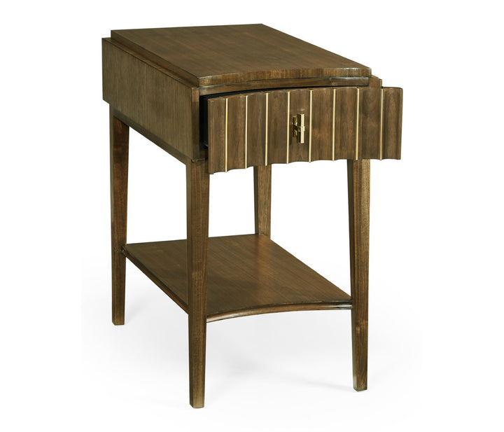 End Table with Drawer Reeded