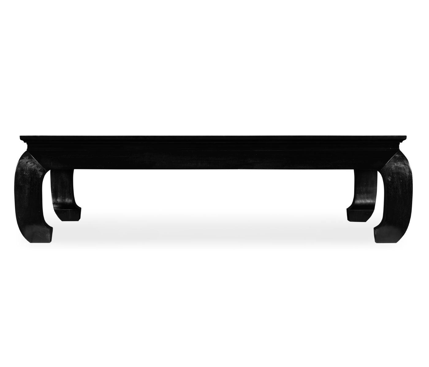 Load image into Gallery viewer, Rectangular Coffee Table Ming Ebonized with Black Glass Top
