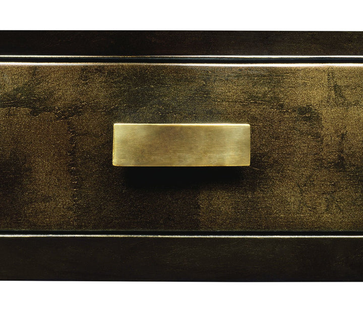 Pyöreä sivupöytä laatikolla Oriental - sammalpronssi